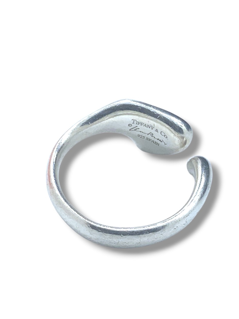 Tiffany & Co Elsa Peretti Open Heart Ring Sterling Silver 925 Spain - Picture 7 of 8